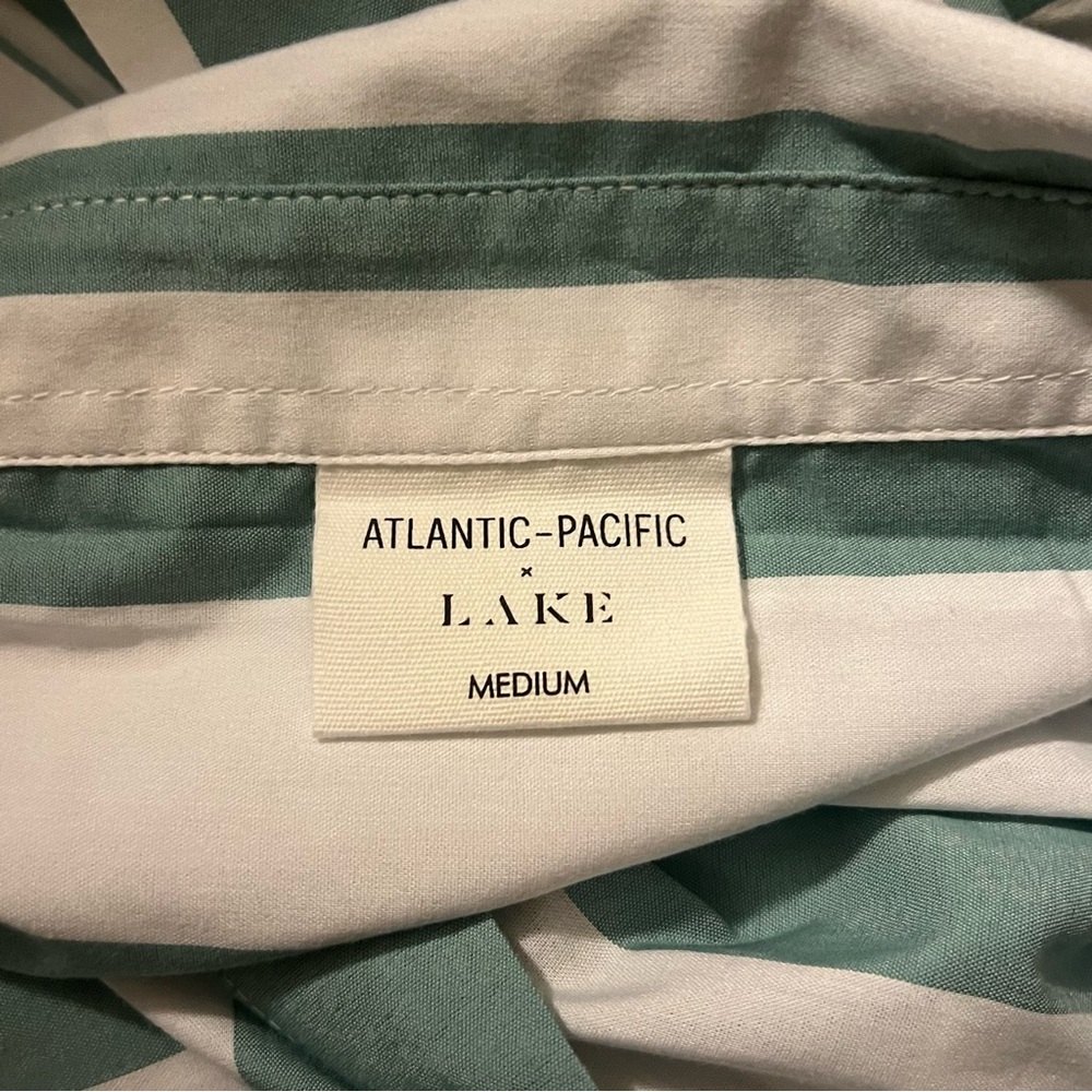 NWOT Atlantic Pacific x Lake Marnie Caftan Dress Beach Cover Shirt Dress sz M - Picture 4 of 5
